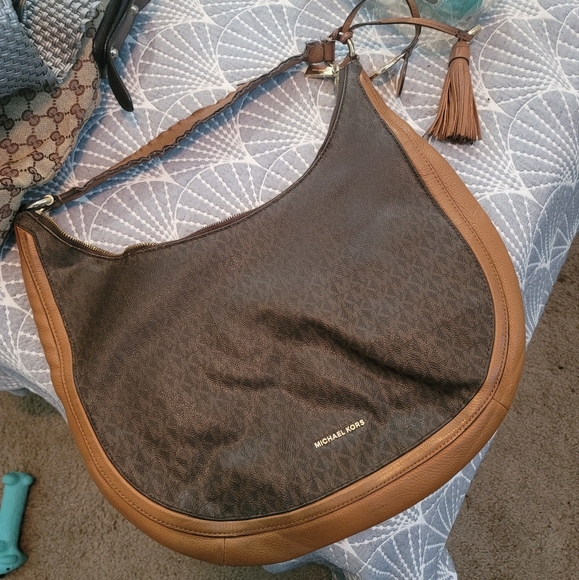 Michael Kors Brown Hobo Bag - Picture 1 of 12
